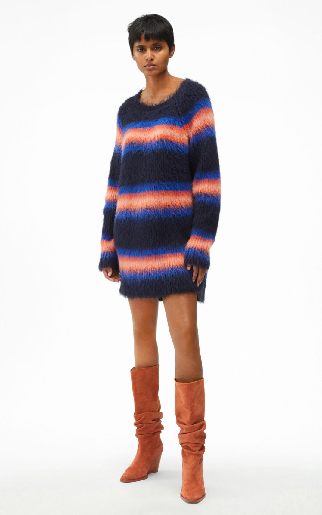 Kenzo Striped sweater ワンピース レディース 青 - HPDOFZ241